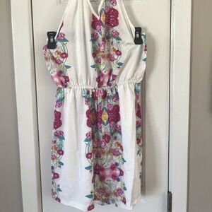 Kids Romper White With Flowers Size XL